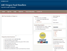 Tablet Screenshot of abcfoodhandlers.com